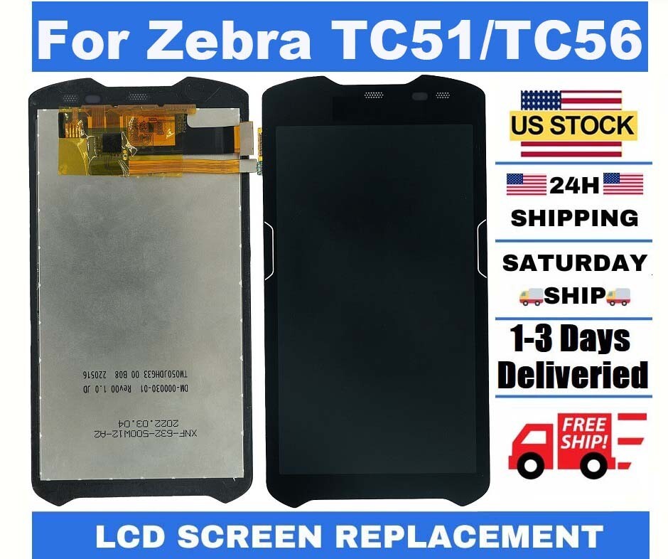 LCD Module with Touch Screen Digitizer For Zebra TC51 TC510K TC56 TM050JDHG33