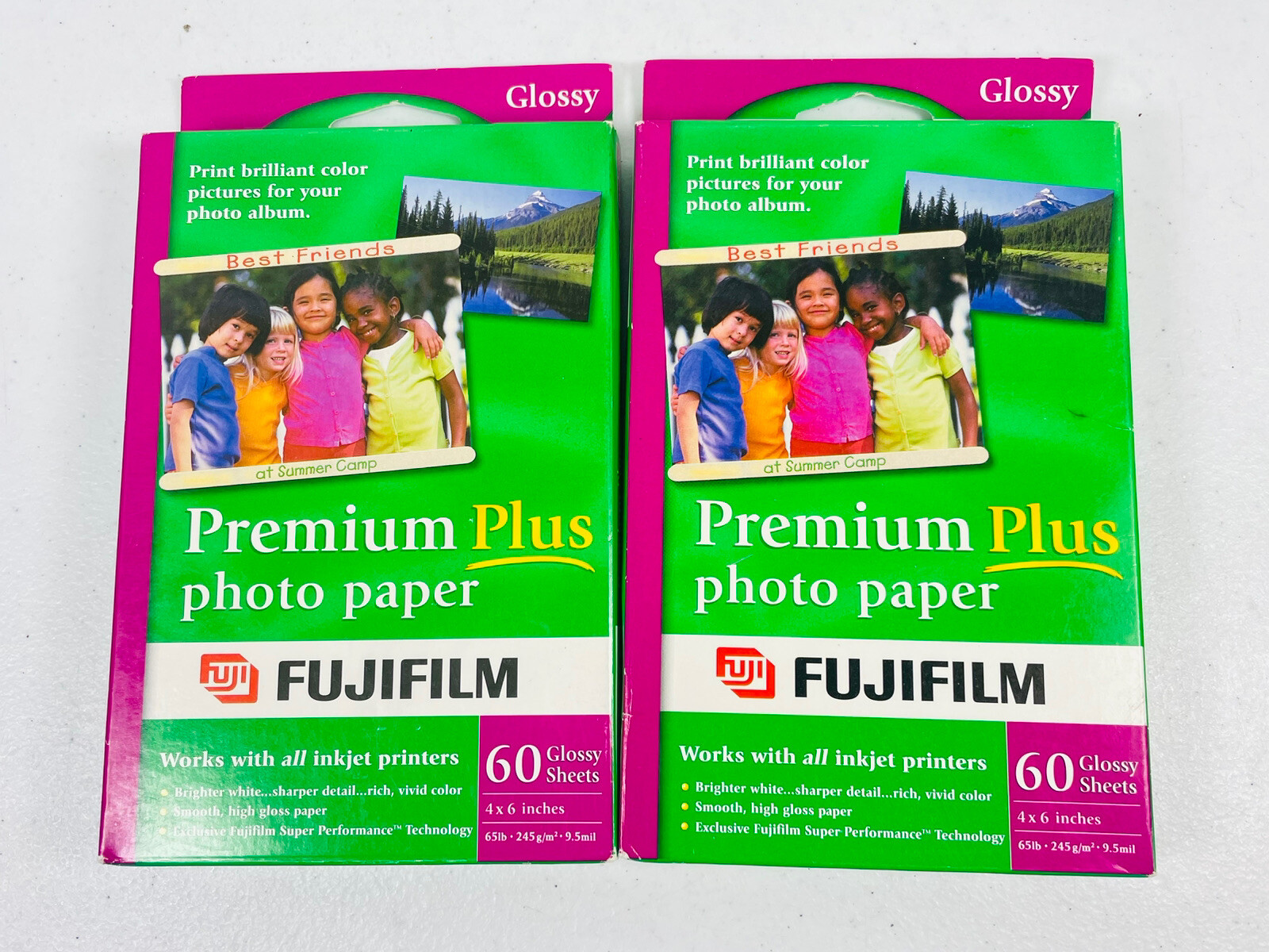 🔥 2 Pack • Fujifilm • Premium Plus Photo Paper 4x6 Glossy • 60 Sheets Per Pack