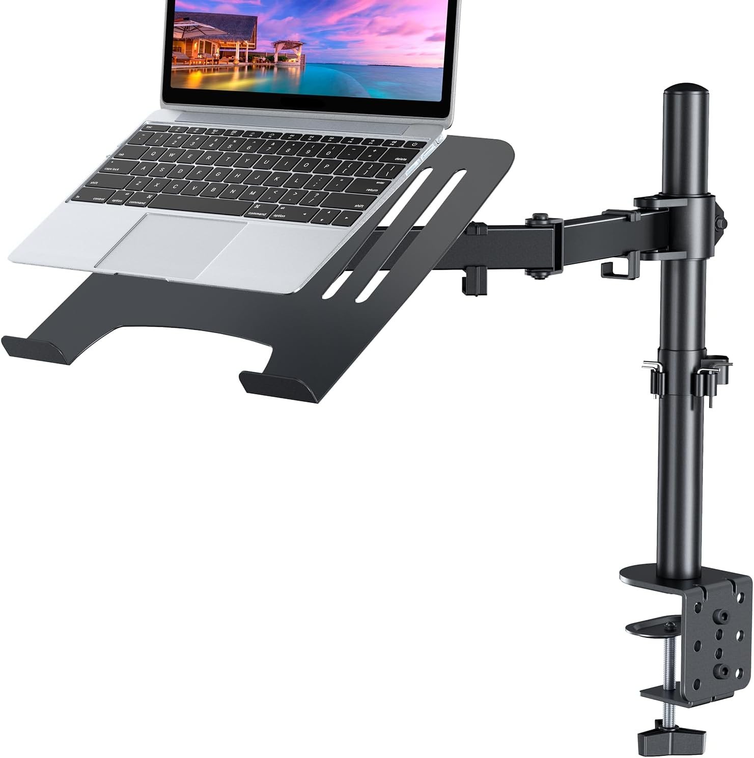 Laptop Desk Mount for 17" Notebook 34" Screens, Fully Adjustable Extension Clamp