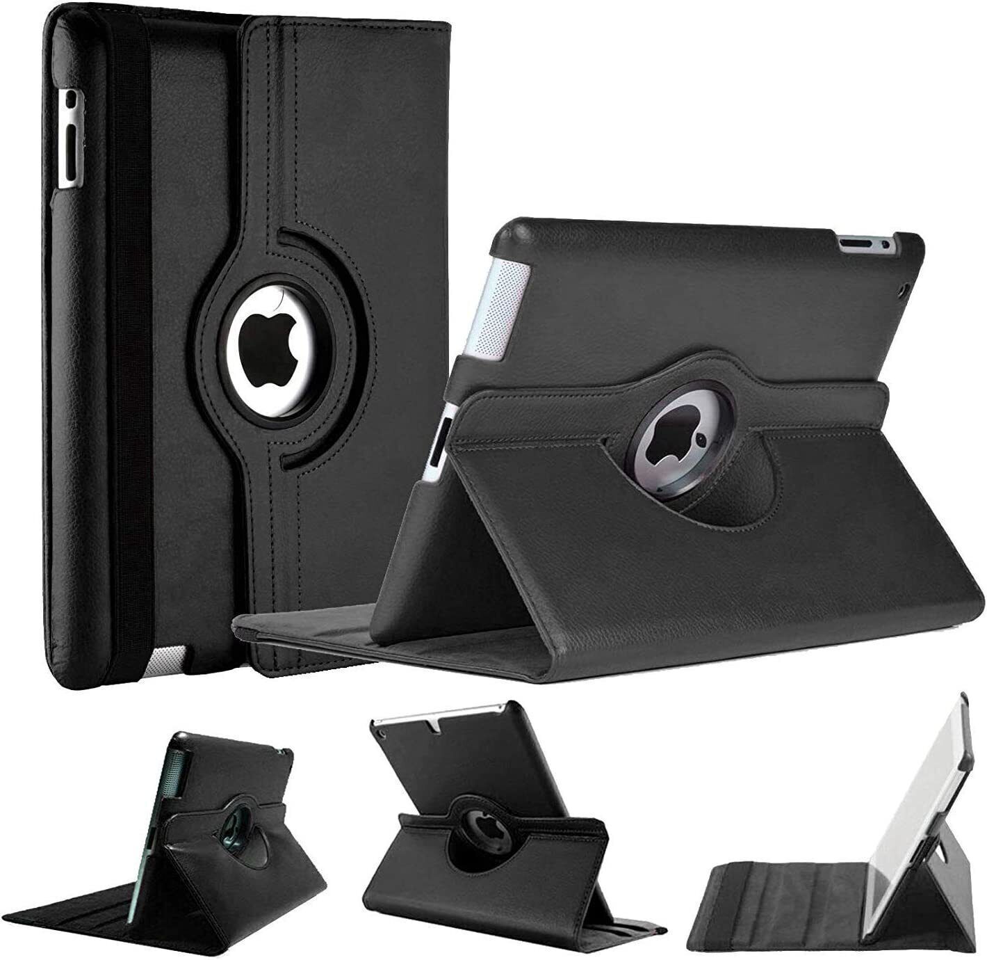 For iPad Mini 3 (A1599/A1600) 360° Rotating Shockproof Leather Smart Stand Case