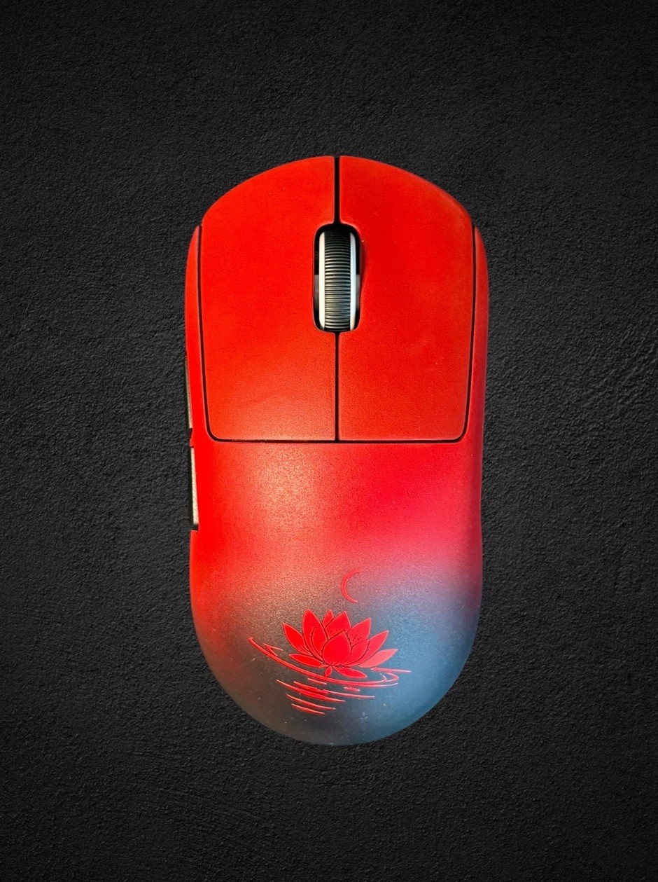 Custom Logitech G Pro X Superlight 2 Wireless Gaming Mouse – Red Floral Design
