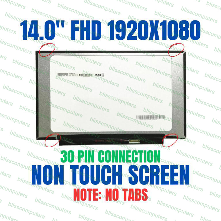 LM140LF2L 14.0" laptop LCD Screen Panel 1920x1080 eDP 30 Pin Dp/n 0VP088 IPS