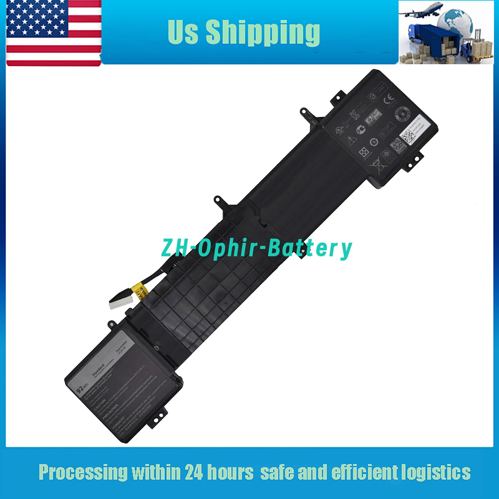 6JHDV New BATTERY FOR DELL ALIENWARE 17 R2 R3 P43F001 ALW17ED ALW17ER 6JHCY 92Wh