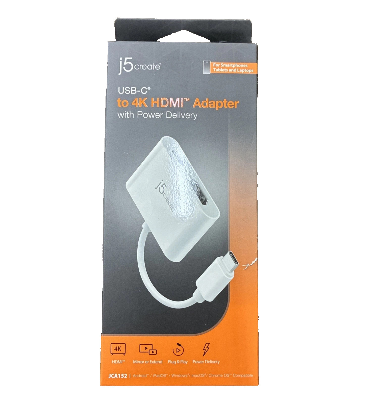 j5create USB-C to 4K HDMI with Power Delivery Adapter - NEW OPEN 