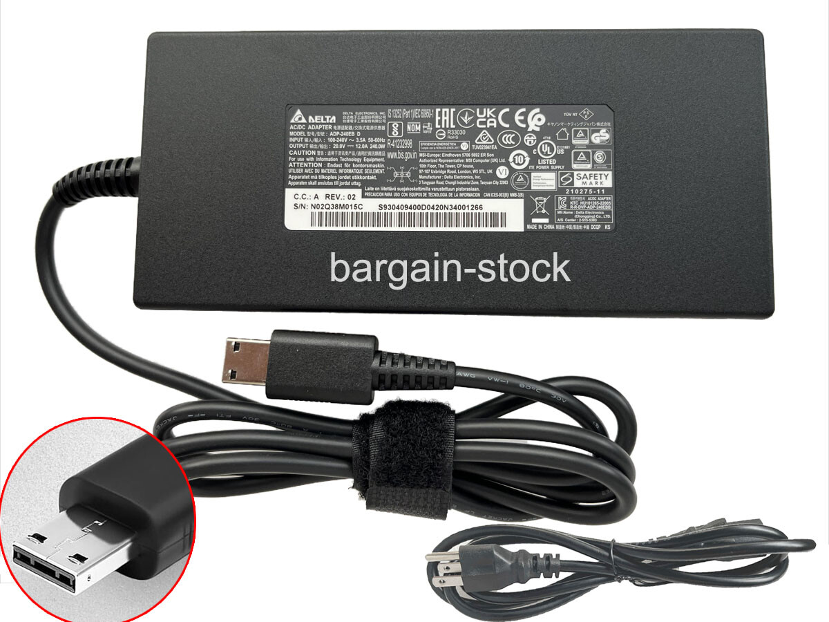 Original Delta 240W AC Adapter Charger For MSI Stealth 16 AI Studio A1VIG-026US