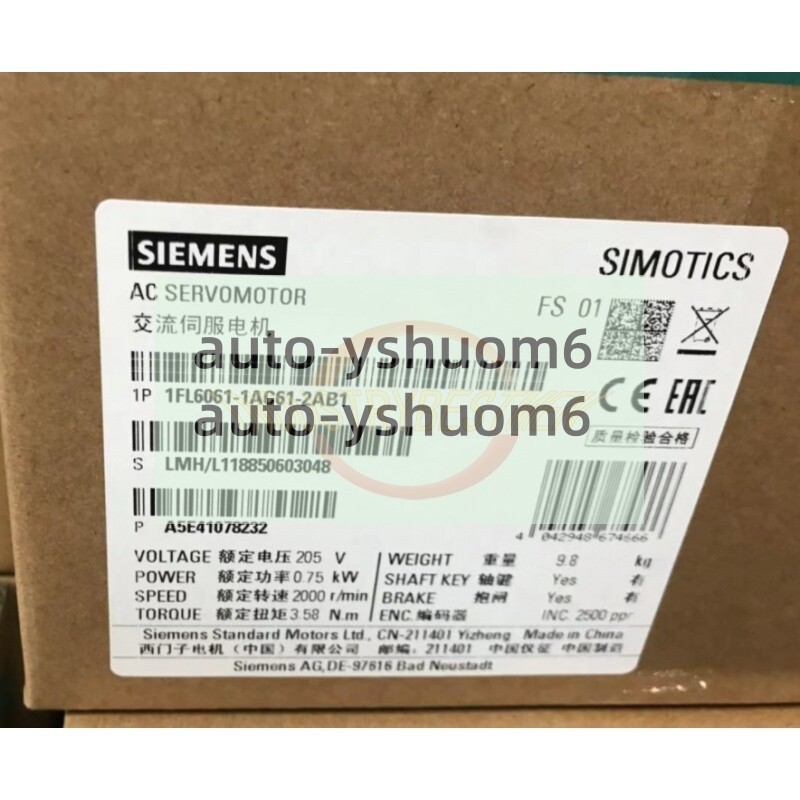 1pcs New Siemens 1FL6061-1AC61-2AB1