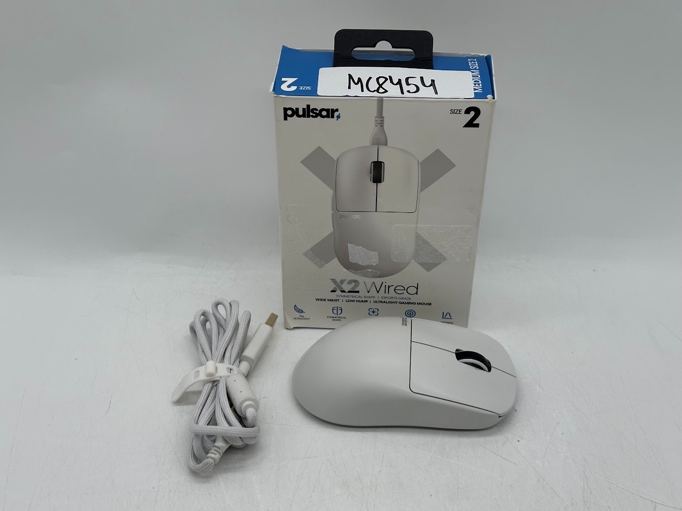 pulsar X2 Medium Wired Gaming Mouse - White