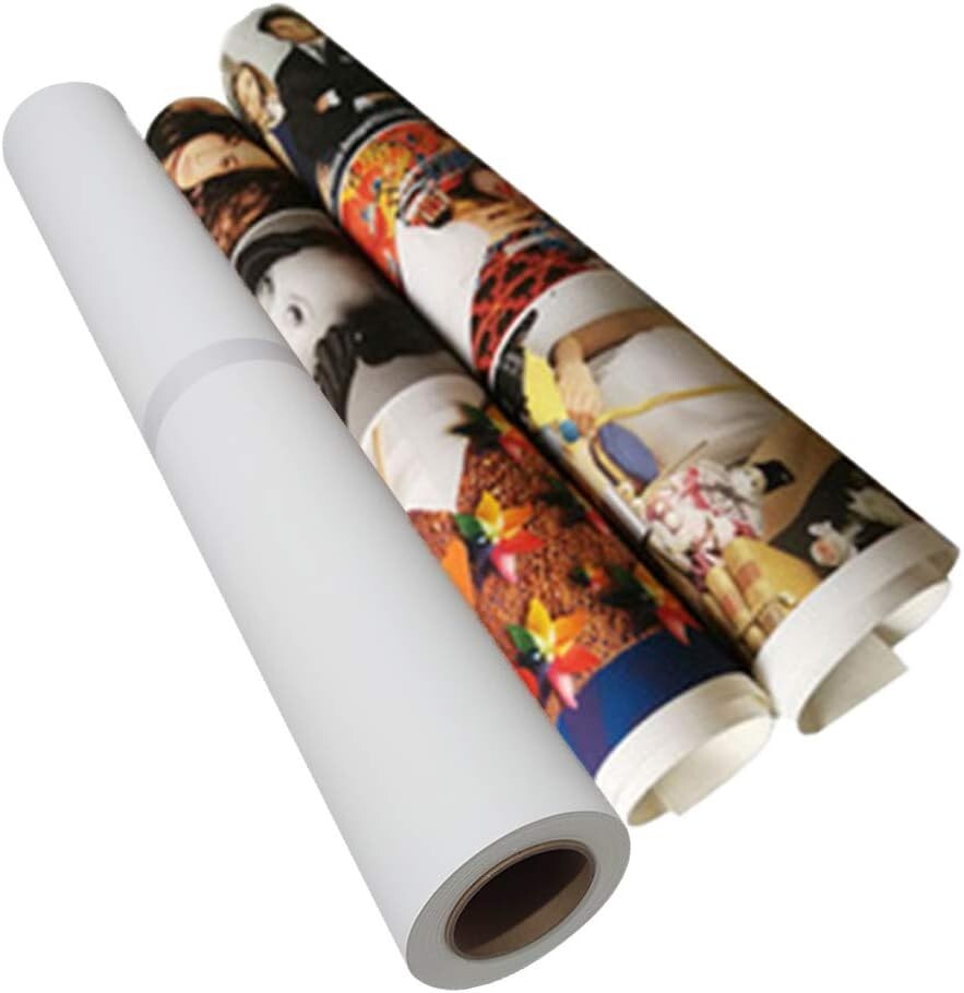 Polyester Canvas Roll 17inchx 40ft Waterproof Matte Inkjet Canvas--white