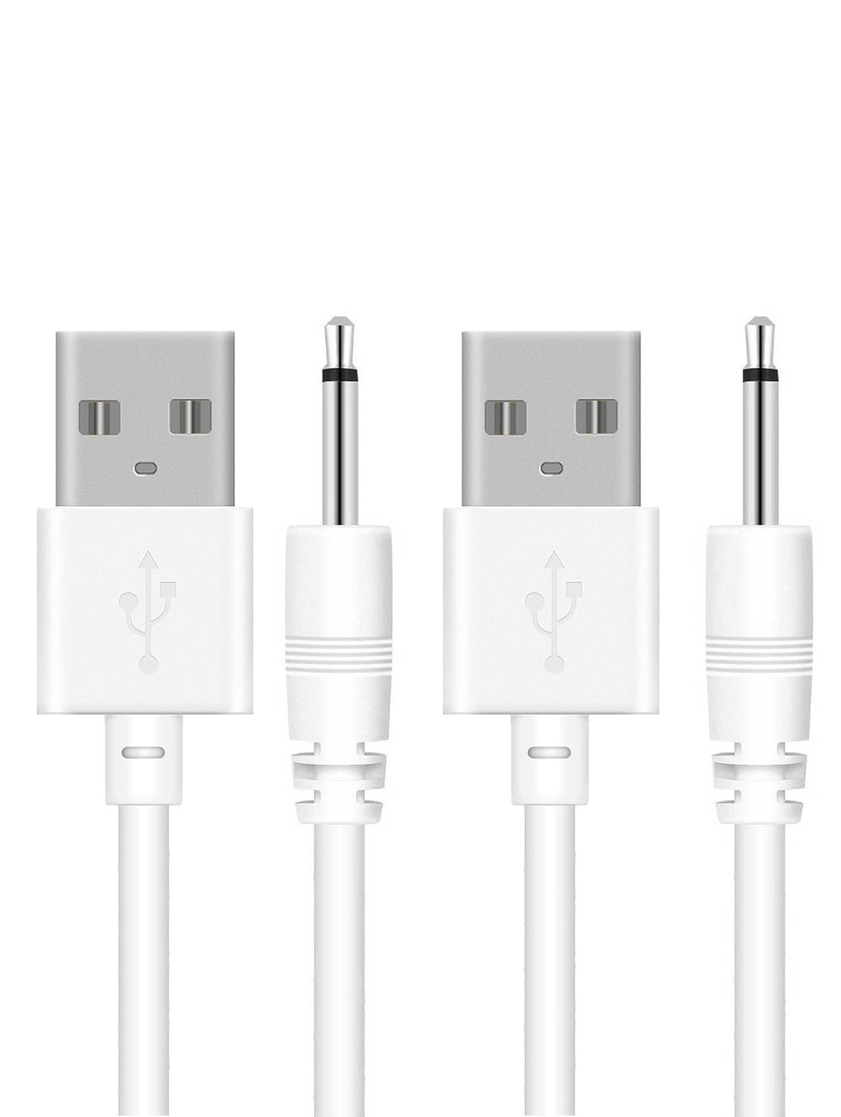 2.7Ft USB DC Charging Cable 2.5mm Fast Charger Replacement 3ft (100cm), White