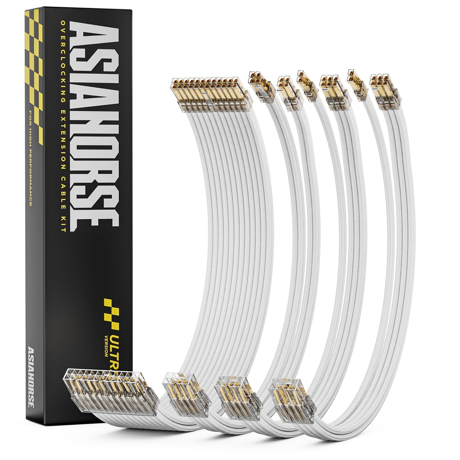 Overclock & Low Heat 16AWG Silver-Plated Core & Gold-Plated Terminals PSU Cab...