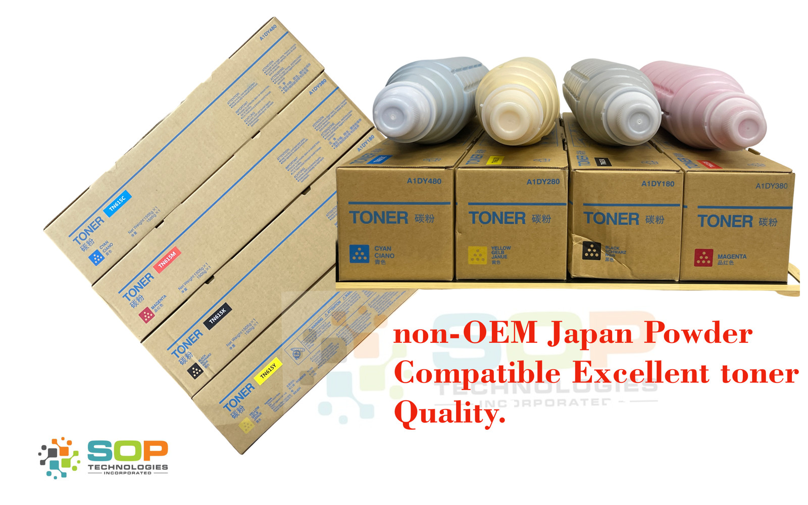 Japan Replacement Toner For Konica Minolta TN-615 Set Bizhub Press C8000 CMYK