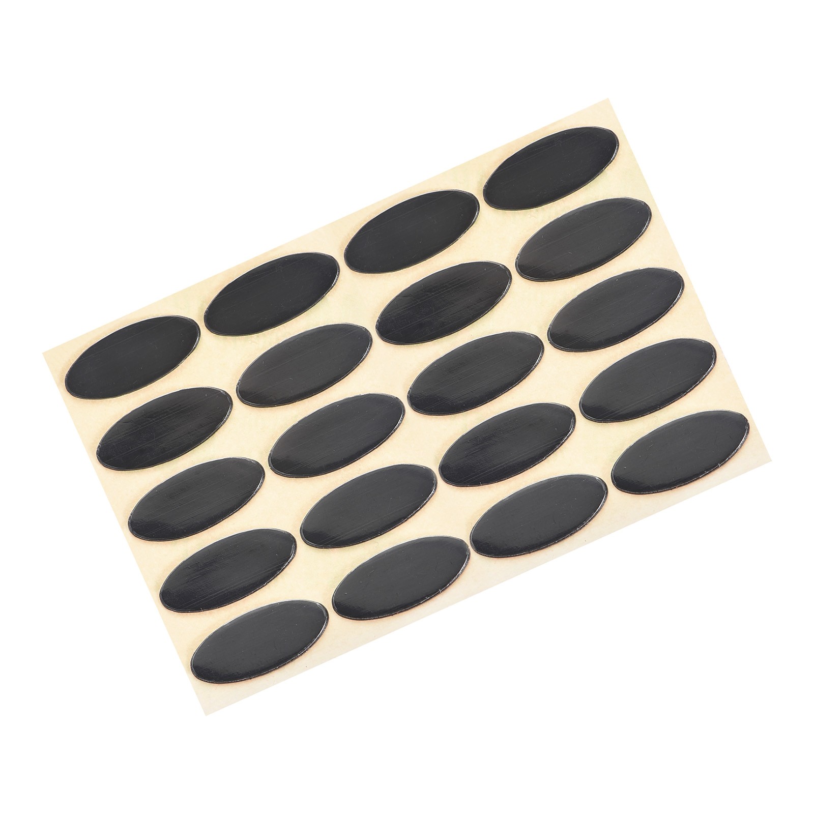 Oval Mouse Feet Pads 0.7mm for Gaming Mouse Feet Replacement Black 20 Pcs