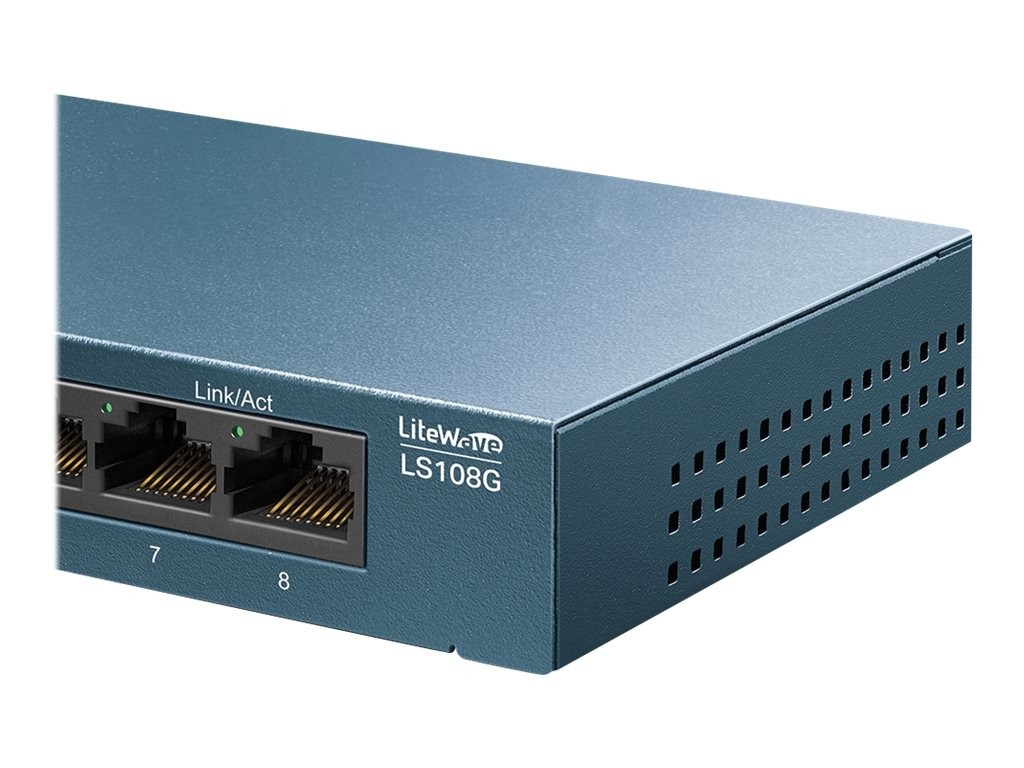 TP-LINK LS108G LiteWave Desktop Switch Network Switch 1Gbps 8-Port HTTPS