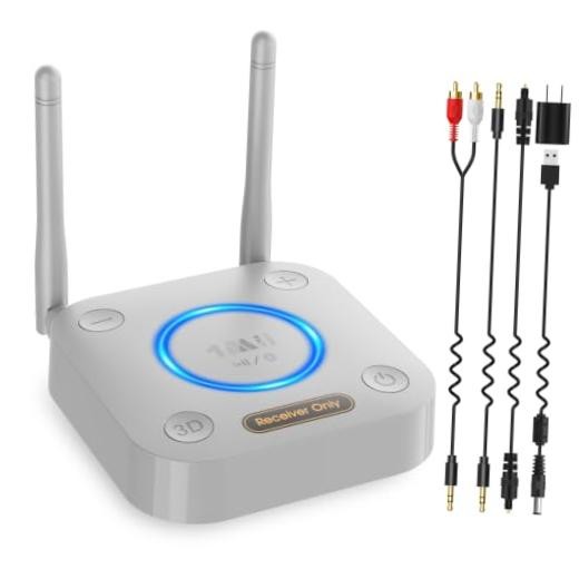 B06Pro Bluetooth 5.3 Receiver for Home Stereo, Hi-Fi Audio Adapter B06Pro Grey