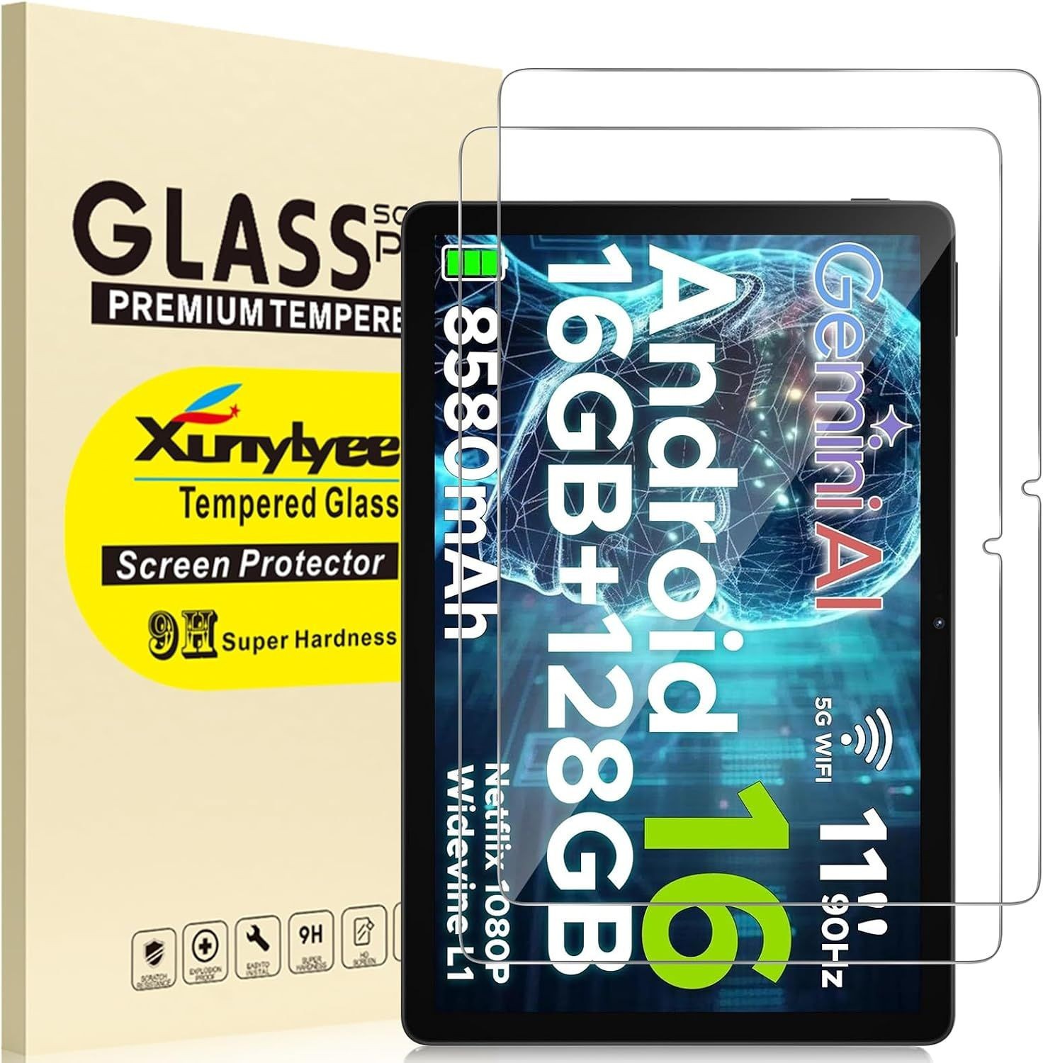 2 Pack Screen Protector for Tabwee T20/T50/T90/W90 11 Inch, 9H Hardness, Anti-Sc