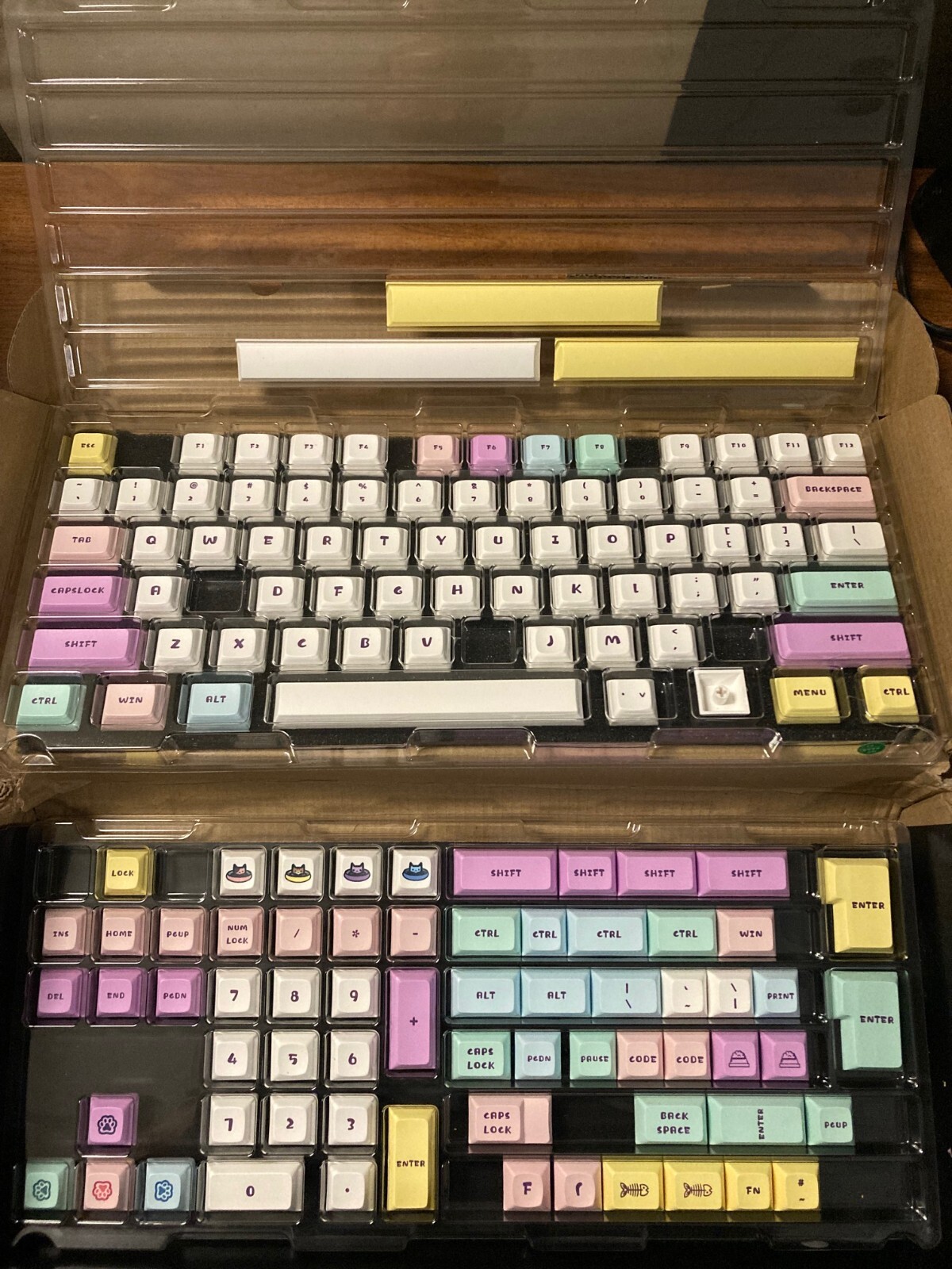 Cartoon Cute Cat Theme Keycaps Keys Mechanical Keyboard Replacement Multi Colors