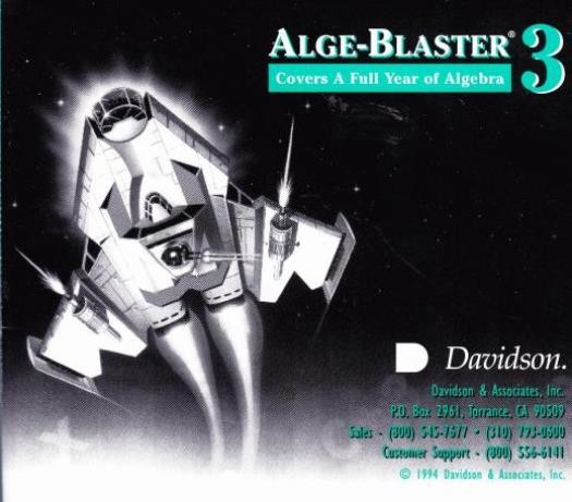 Alge-Blaster 3 PC MAC CD learn full year algebra math graph equations kids game
