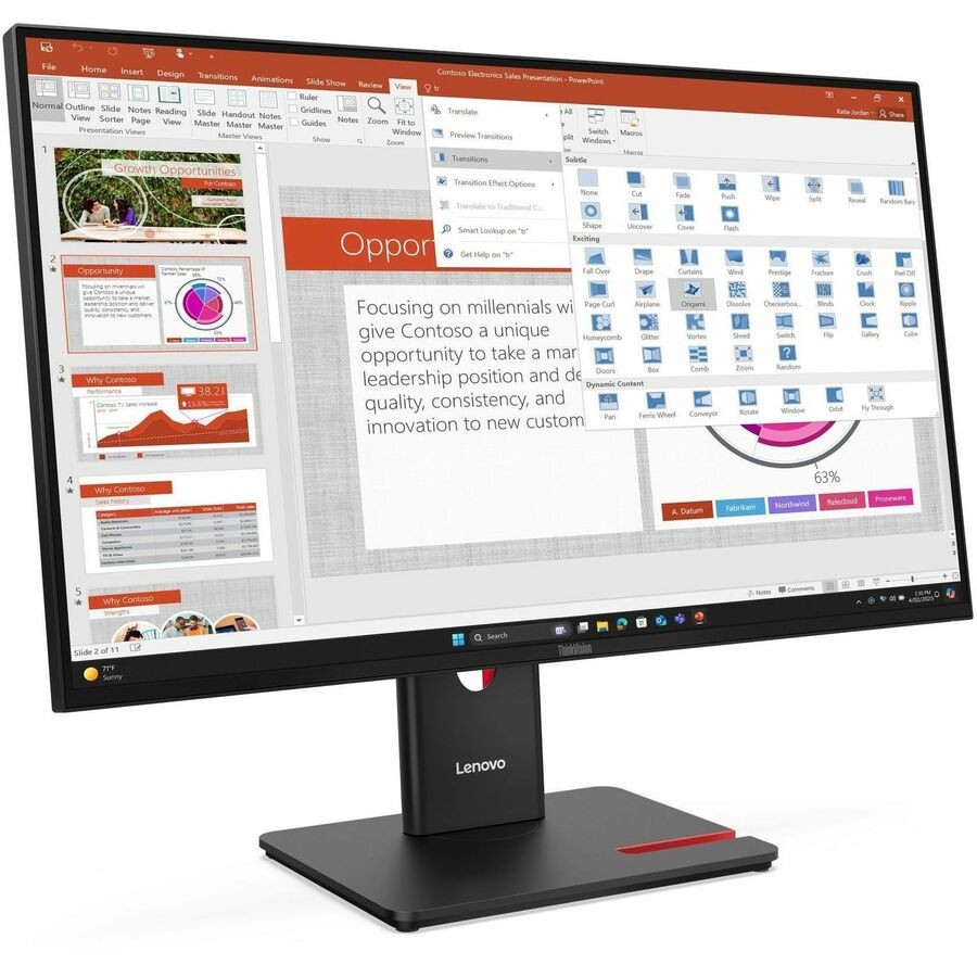 Lenovo ThinkVision 27" Class FHD LED Monitor 4ms 120Hz 1920x1080 64A5MAR6UZ