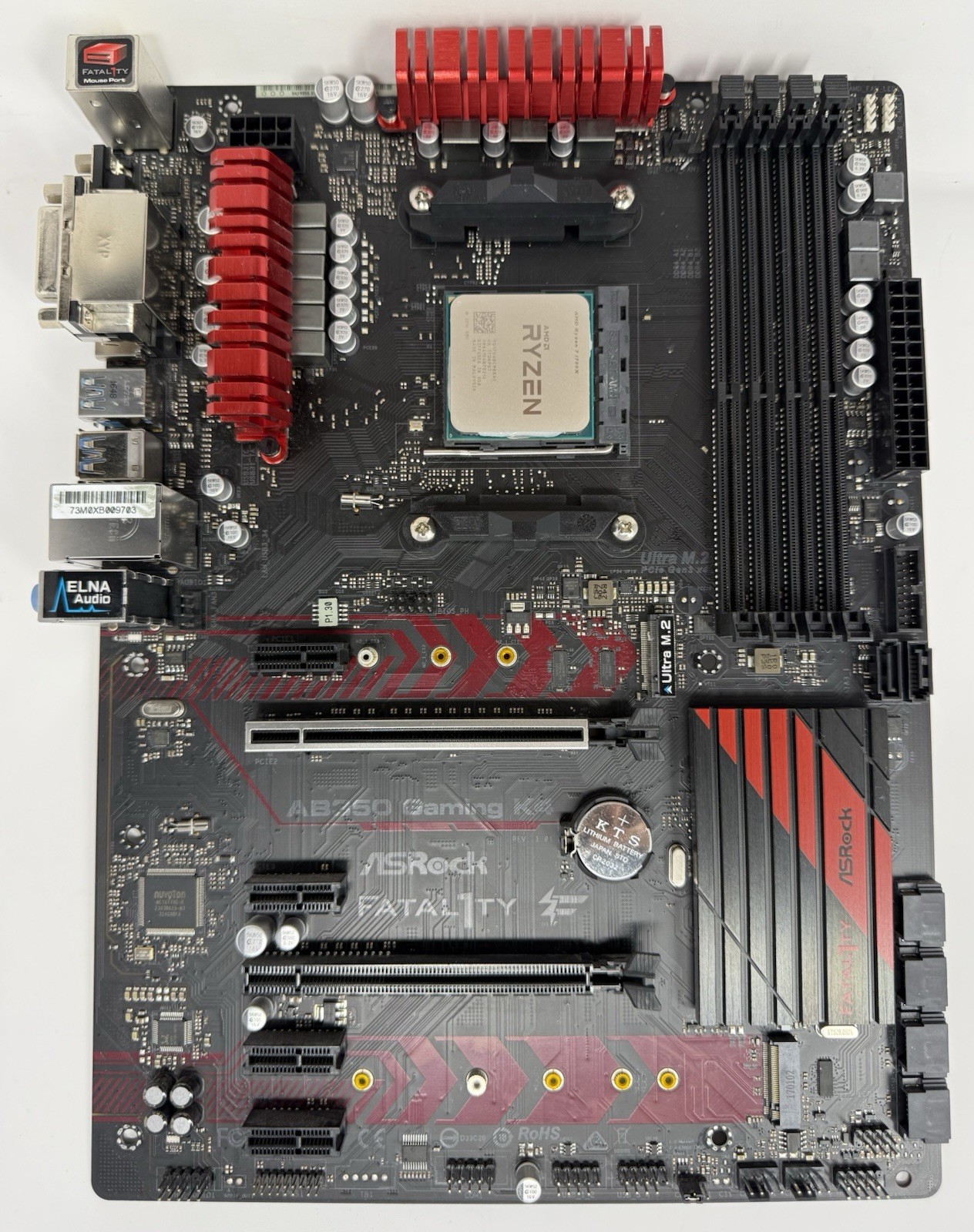 ASROCK FATAL1TY AB350 GAMING K4 AM4 MOTHERBOARD AMD RYZEN 7 1700X CPU COMBO