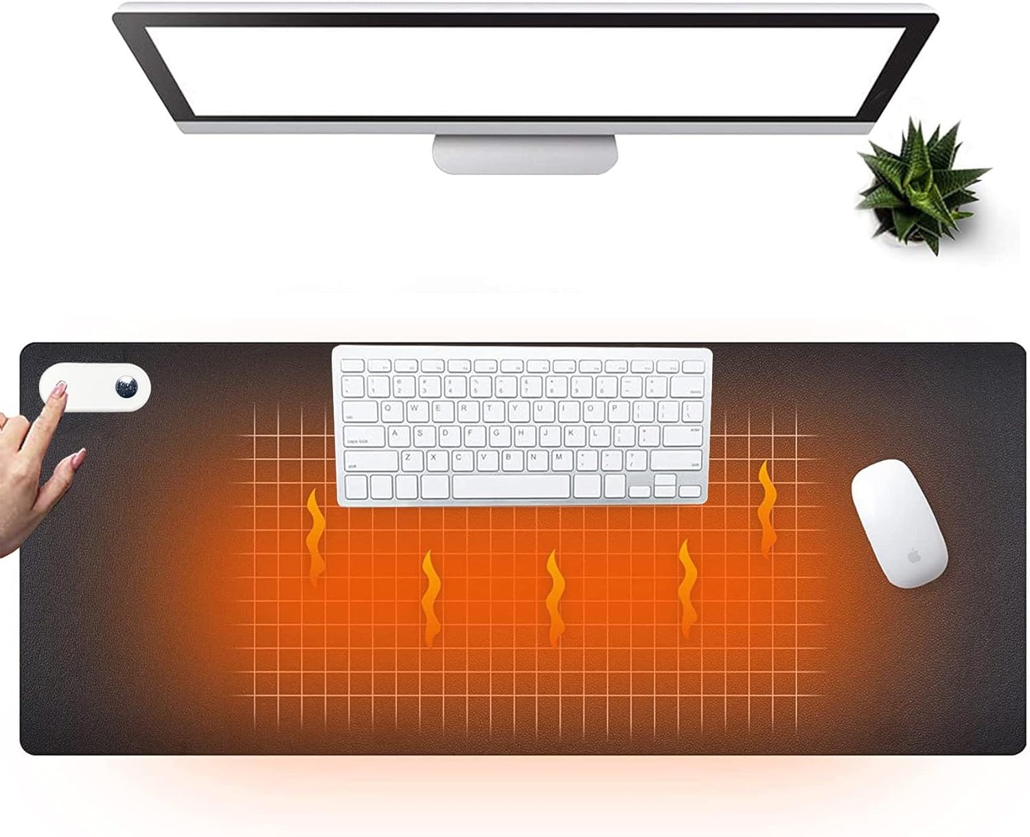 Warm Desk Pad, Heated Mouse Pad, Keyboard Mat, Electric Heating Desk Pad with 5