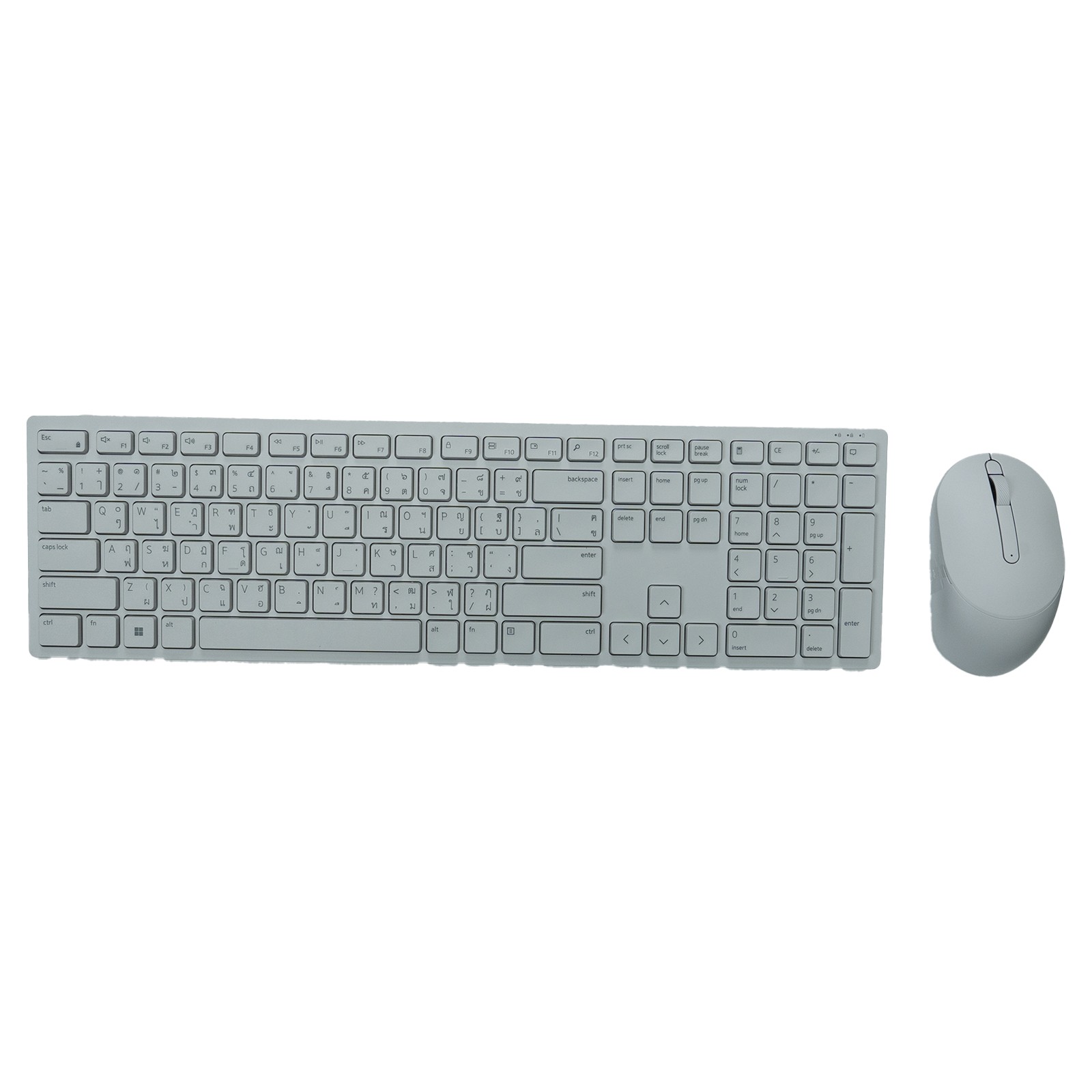 0149FF Dell Keyboard With Mouse KM5221W-WH-TH White Thai keyboard