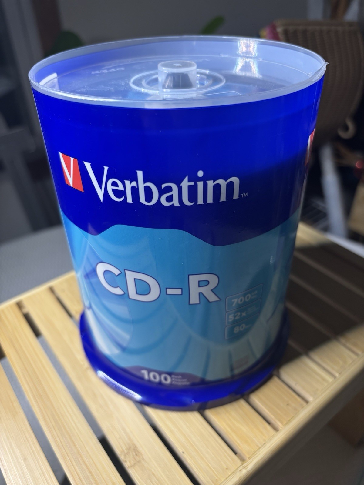 NEW SEALED Verbatim 94554 52x CD-R 700MB Capacity Gray 100/Pack