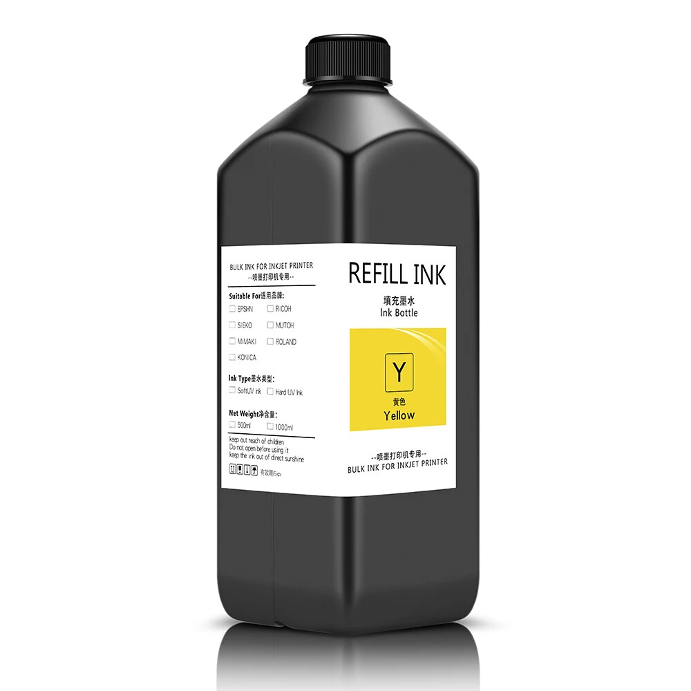 1000ml New Improved Universal Hard LED UV Ink For Seiko 1020 Printer