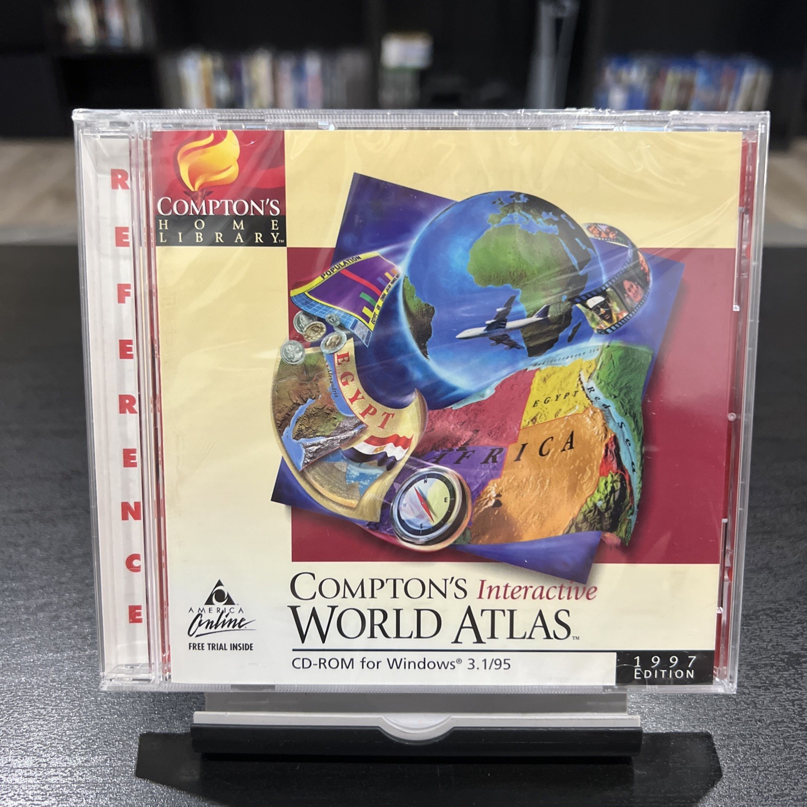 SEALED Compton's interactive World Atlas (1997 PC CD-ROM)Home Library by Softkey