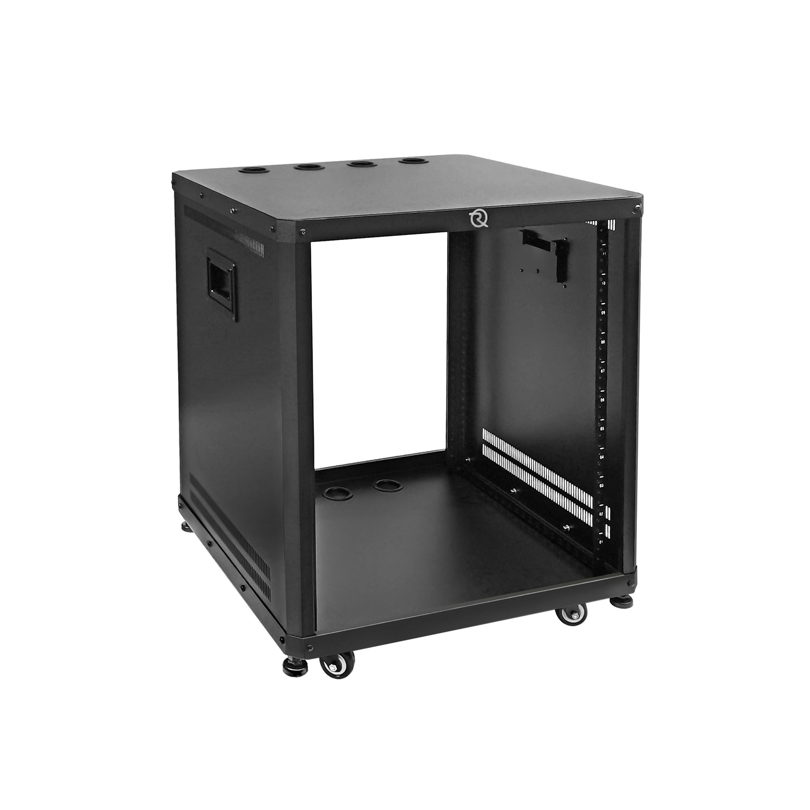 RIVECO POMU 12U Network & Stereo Rack with Caster Wheels, Rolling Server Rack...