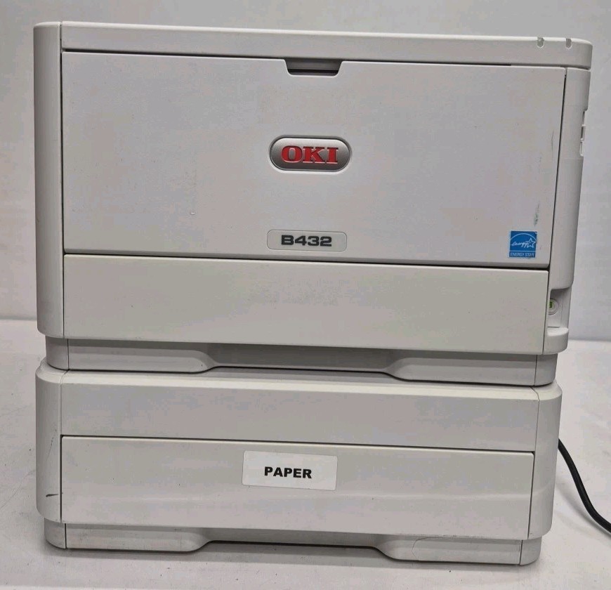 OKI B432 HIGH-SPEED 40PPM DESKTOP A4 MONO LASER PRINTER N22500A 8.7k PP/2nd Tray