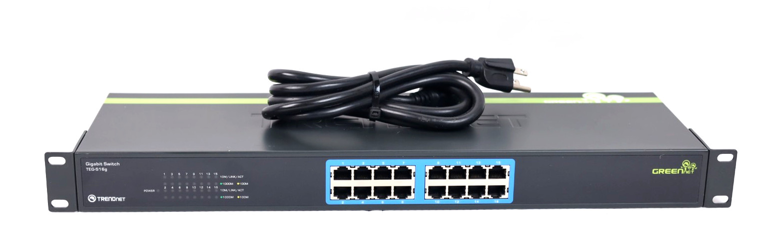 Trendnet TEG-S16G GREENnet 16 Port RJ45 Gigabit Ethernet Switch w786