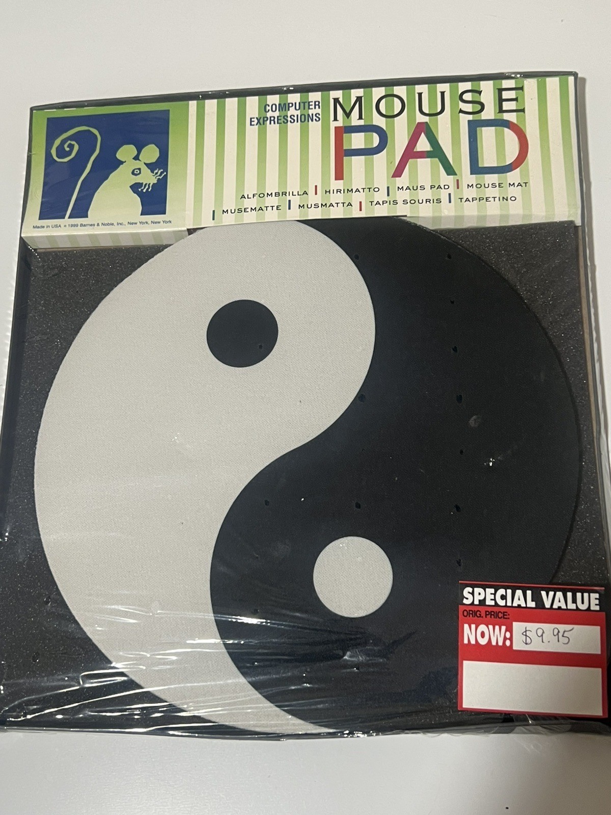 Vintage Yin & Yang Computer Expressions Mouse Pad Never Opened
