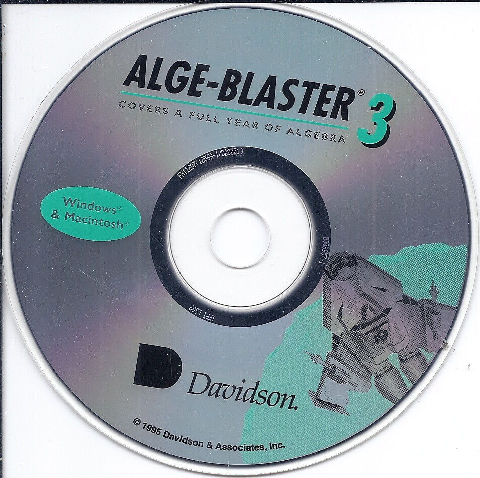 Alge-Blaster 3 (PC CD, kids learn Algebra Math by Davidson)