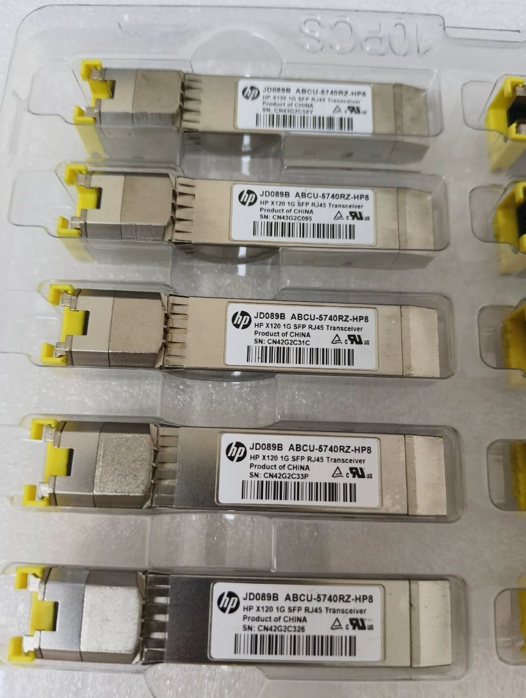 2PCS HP JD089B X120 1G SFP (RJ-45) 1000BASE-T Transceiver Module ABCU-5740RZ-HP8