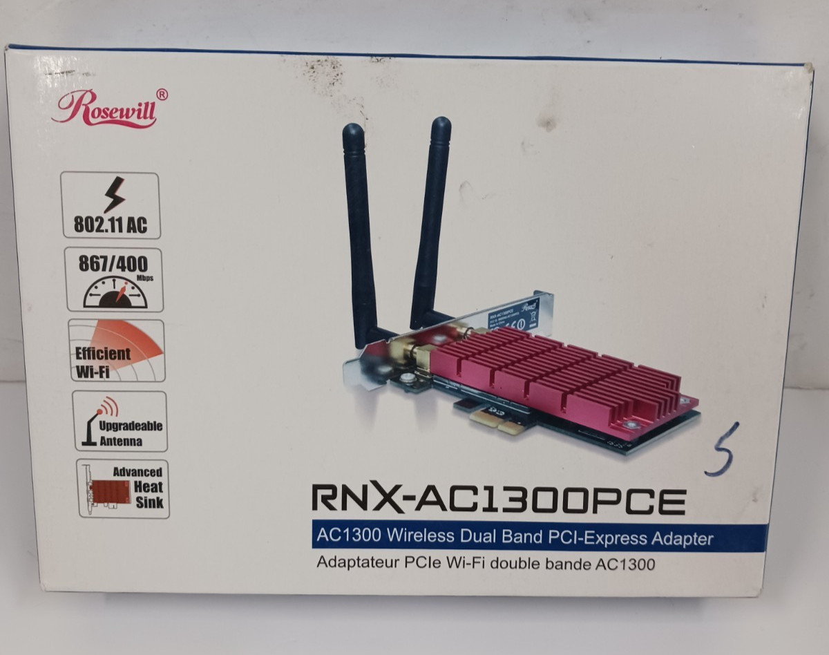 RNX-AC1300PCE Wireless Dual Band PCI-Express Adapter. New Open Box