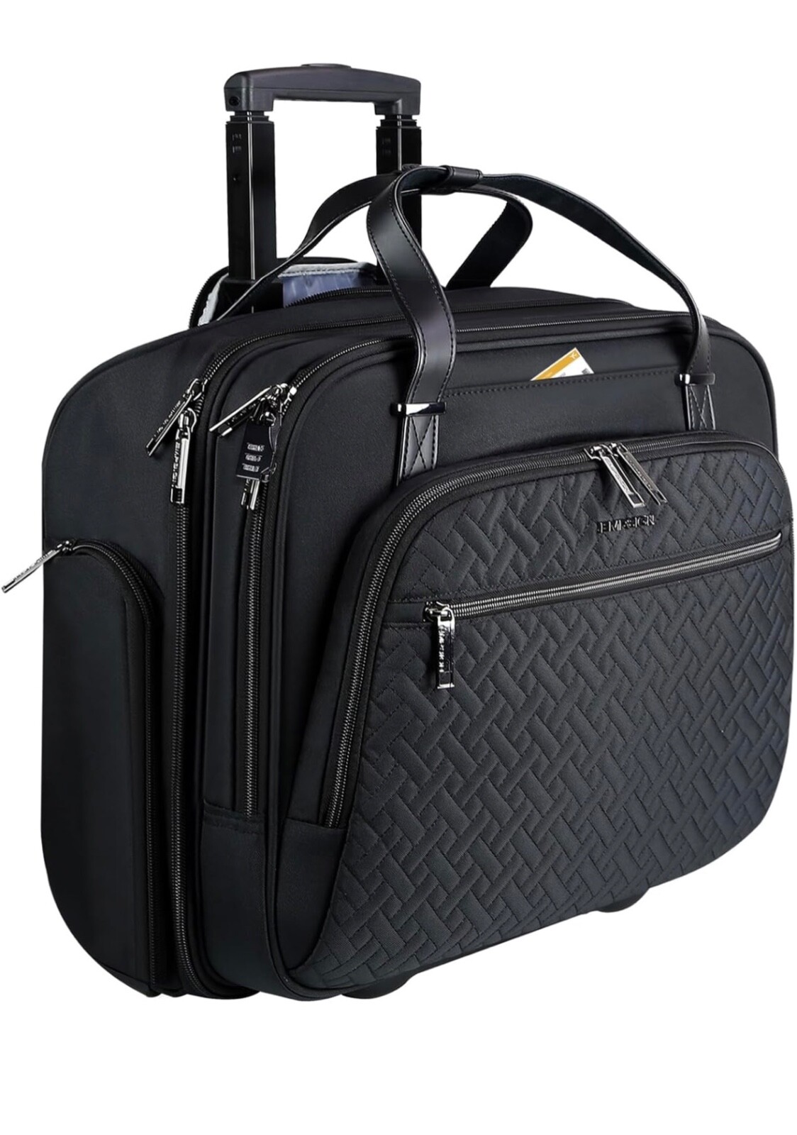 EMPSIGN Rolling Laptop Bag, 15.6 Inch Roller Briefcase with Wheel, Rolling Un...