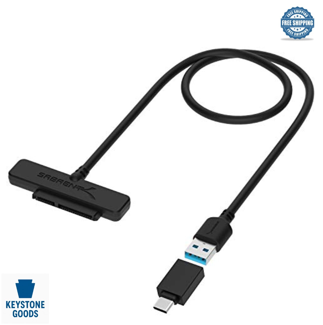 USB 3.1 to SATA Adapter 2.5in SSD HDD Cable UASP 10Gbps Hot Swappable Tool Free
