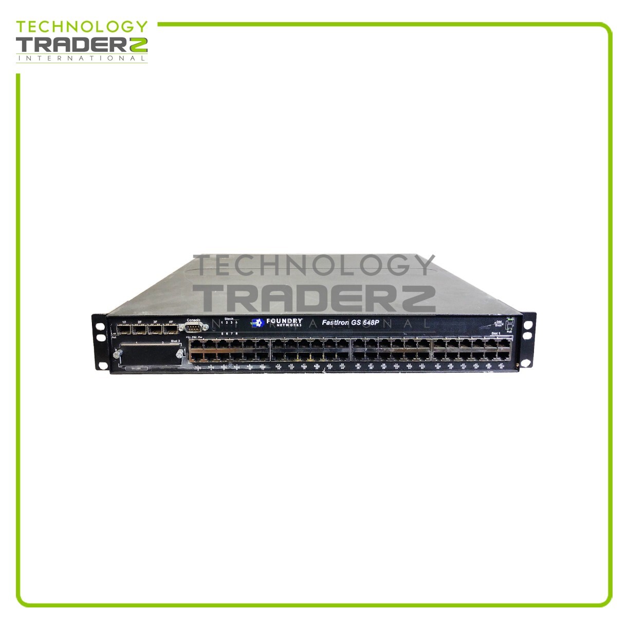 Foundry Networks Fastlron GS648P 48 Port Stackable Switch FGS648P W/ 2x PWS