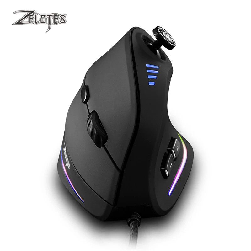 ZELOTES C18 Upright Mouse 11 Key Optical Mouse 10000DPI Support Programming Comf