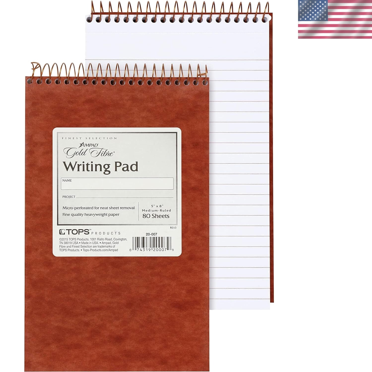 Classic Gold Fibre 5x8 Notebook - Retro Style with 80 Pages and Soft Cover