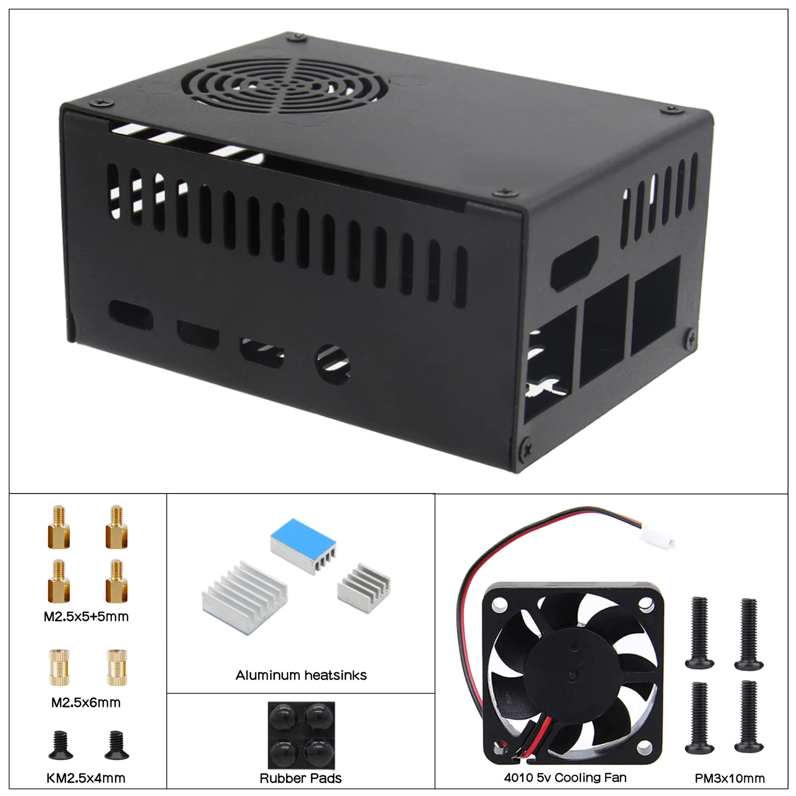 Raspberry Pi 4 Metal Case with Fan, Education and Learning Computer Enclosure