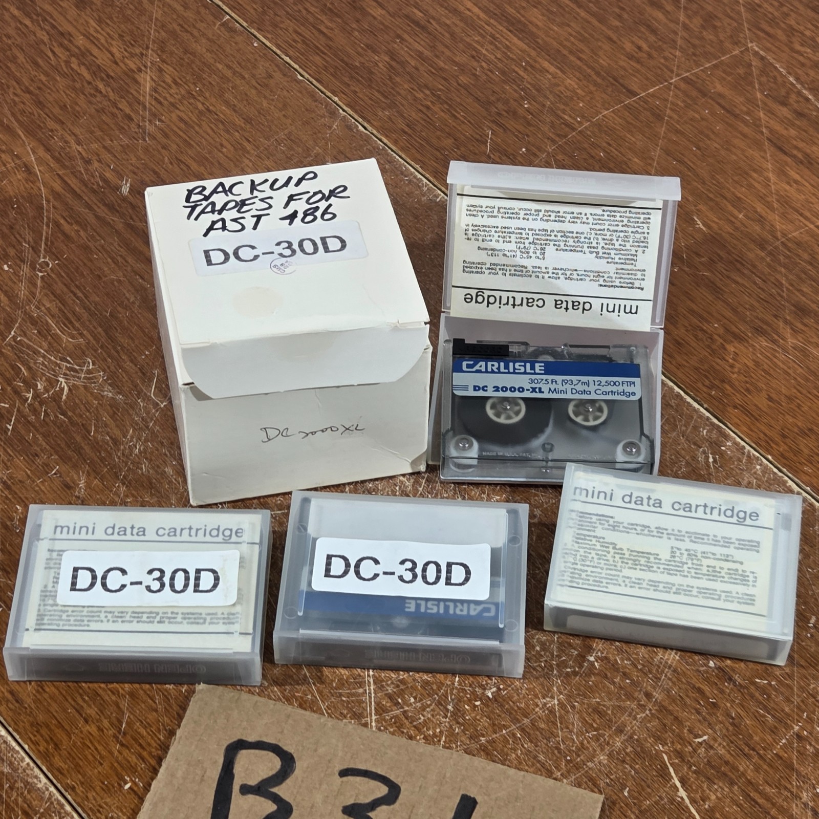 Vintage Carlisle DC 2000-XL Mini Data Cartridge Lot of 4 Used possible recorded
