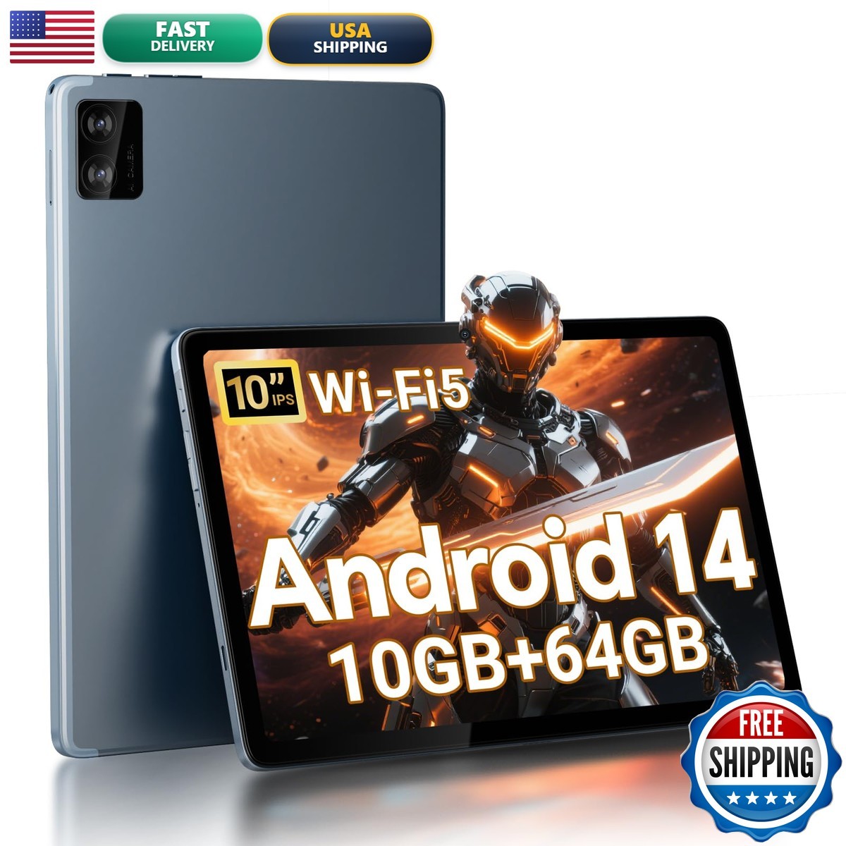 DigiLand DigiLand-S10 10.1" Android 14 Tablet 10GB+64GB 256GB Expand 6000mAh
