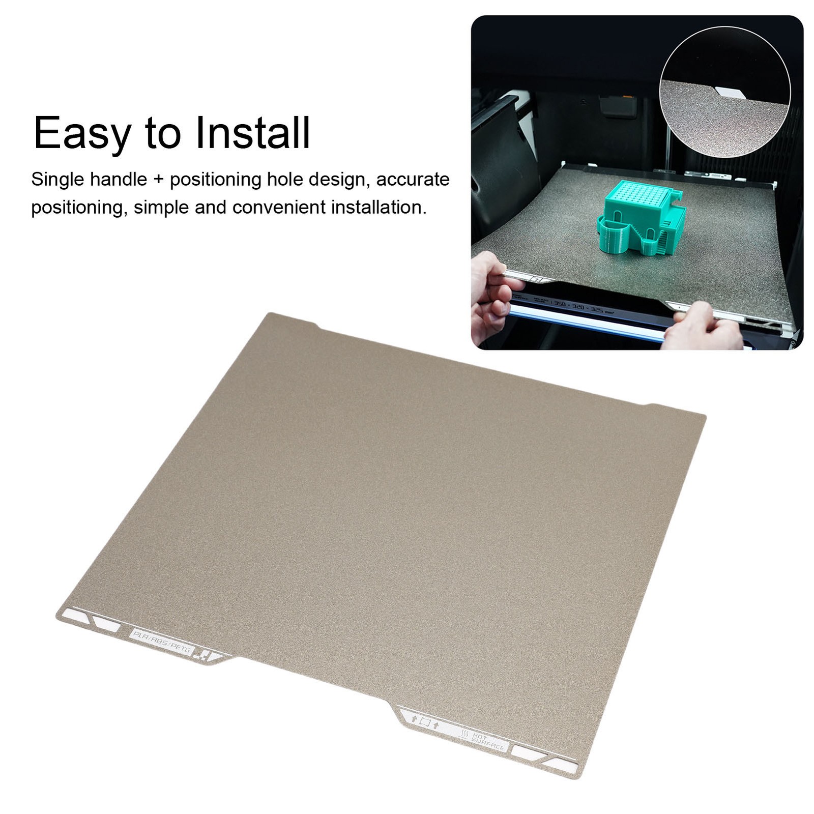Double Sided Build Plate Replacement For Lab H2C 3D Printer Textured HIVK