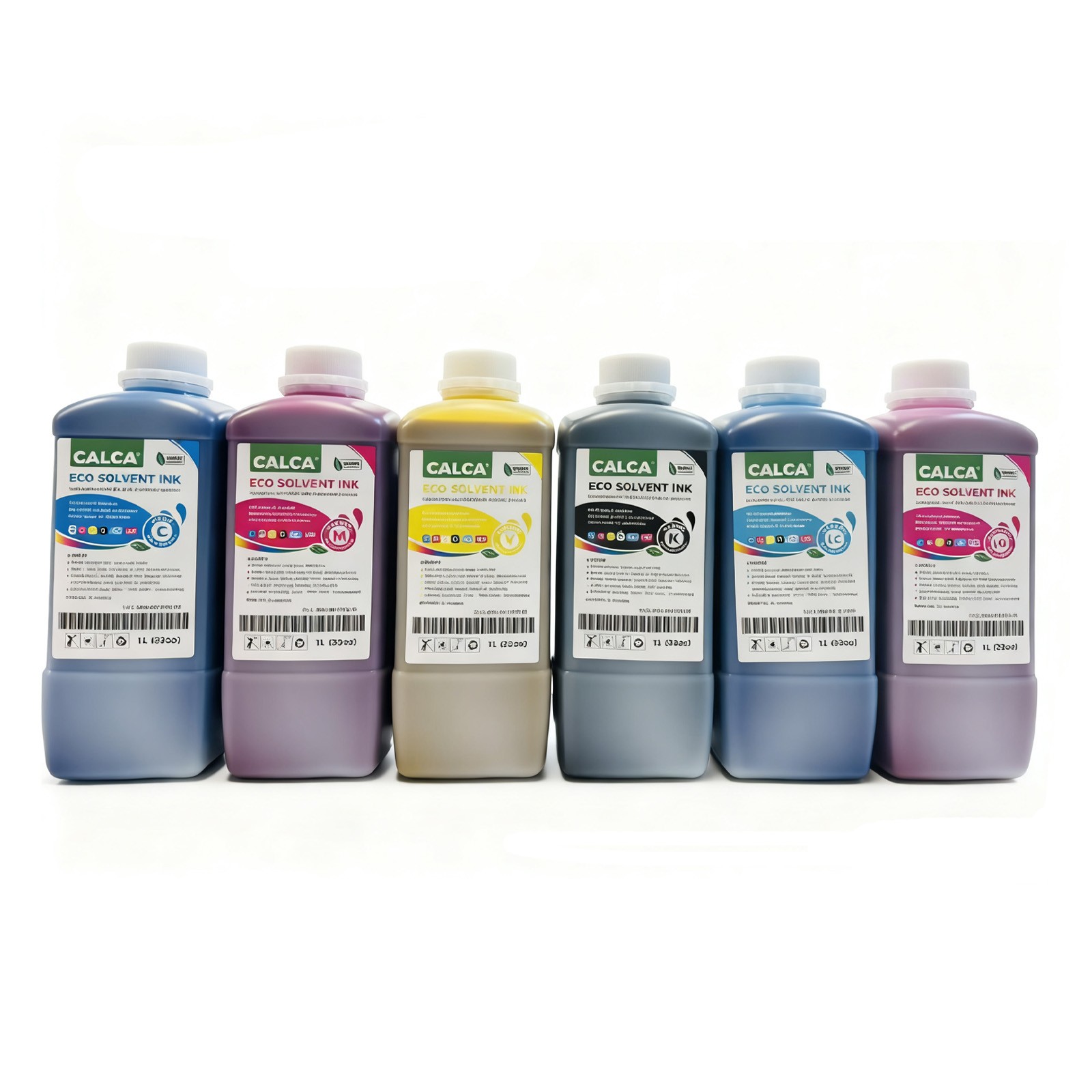 CALCA Compatible ECO Solvent Ink C M Y K LC LM