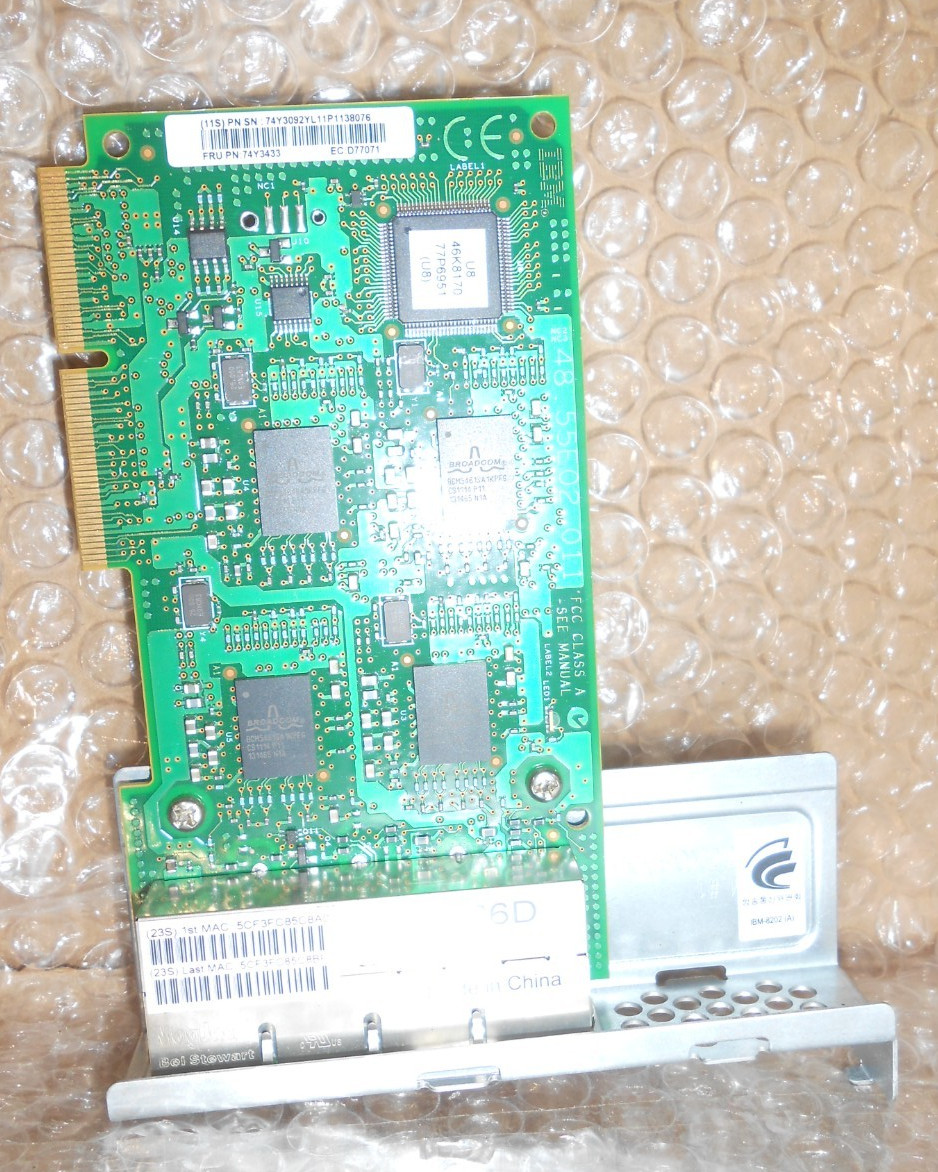 74Y3433 IBM 266D 1GB Quad-Port RJ-45 Host Ethernet Adapter Card 743092