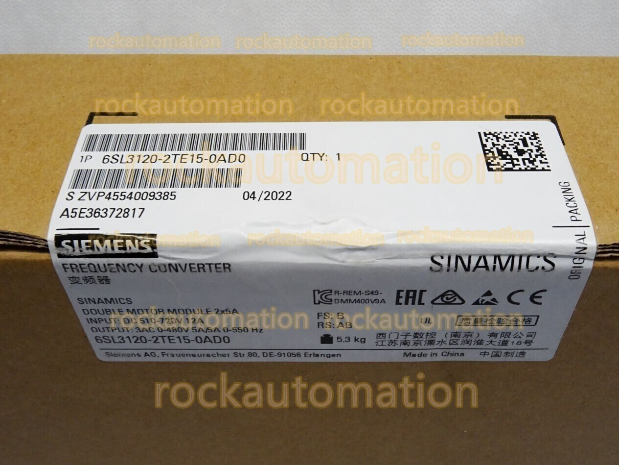 6SL3120-2TE15-0AD0 SIEMENS s120 Motor Module DC600V 6SL3120-2TE15-0AD0 New HTJ1