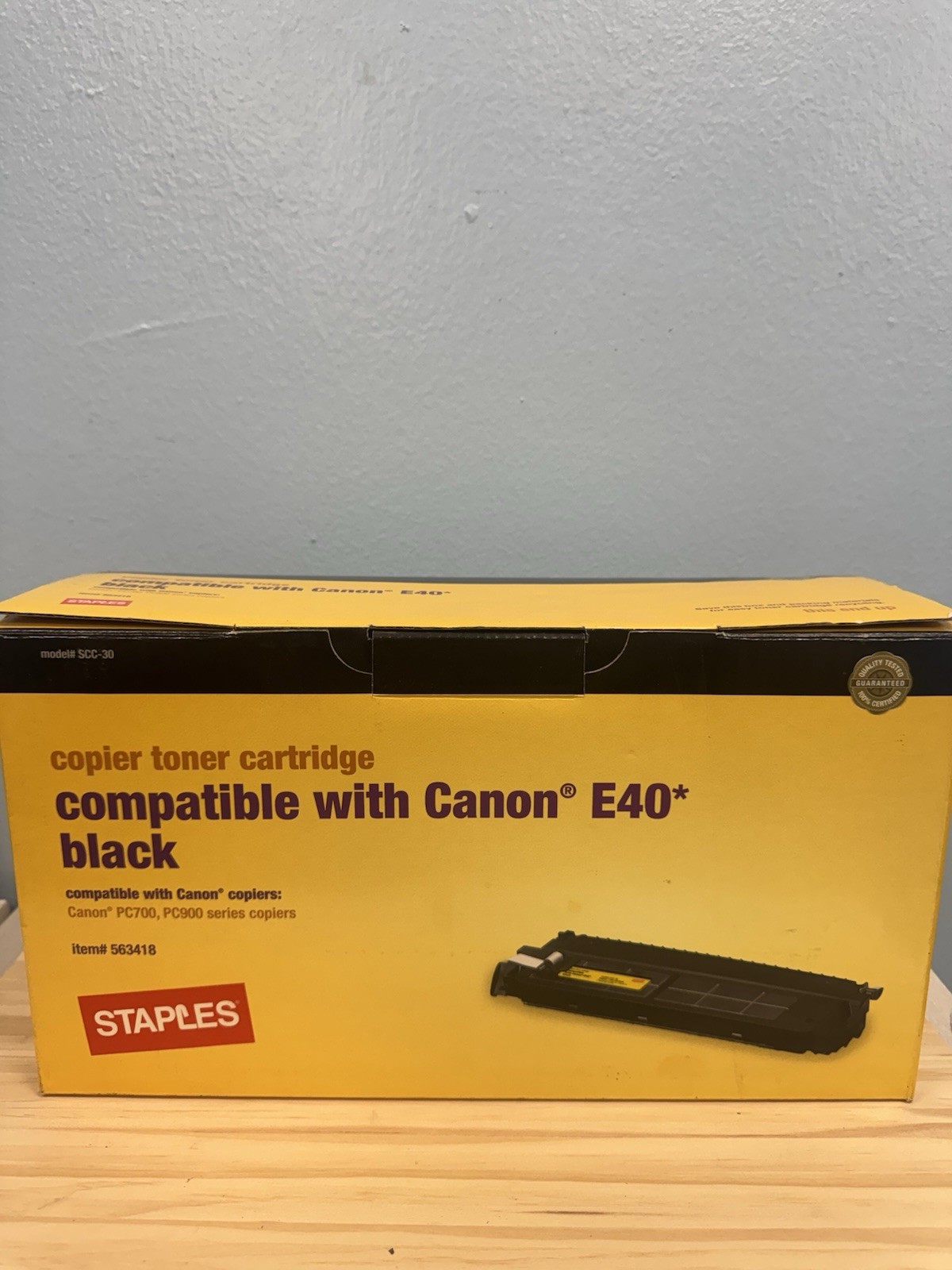 Canon E40 Copier Toner Cartridge  Staples PC700/PC900 Series Copiers SCC-30 266T