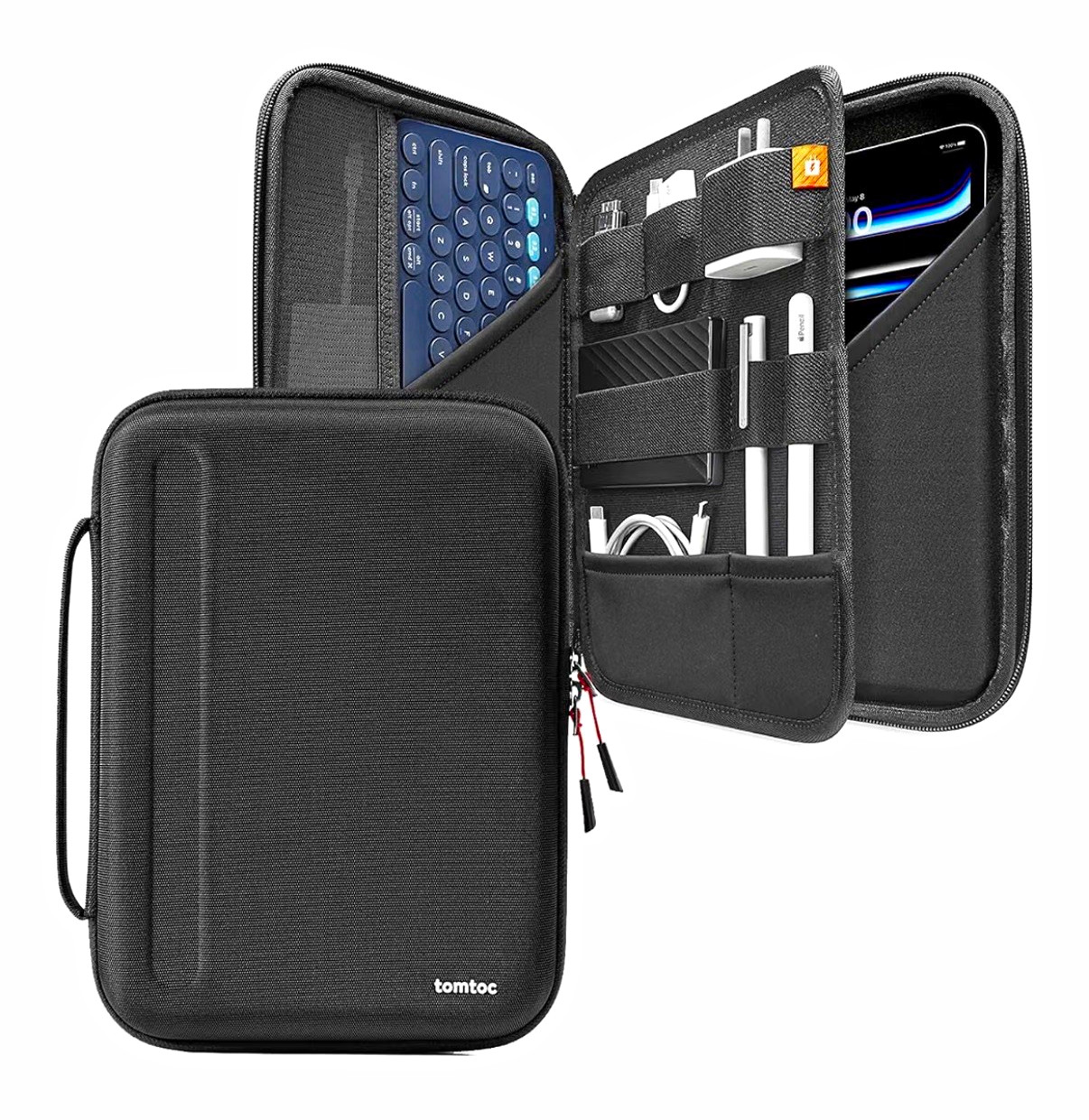tomtoc EVA Hard Shell Tablet Sleeve Black Spill/Impact Resistant iPad 11/10.9