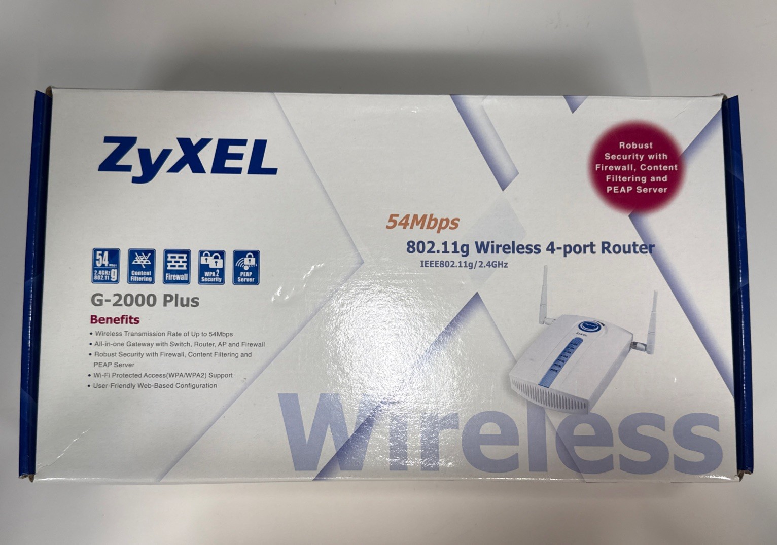 ZyXEL G-2000 54 Mbps 4-Port 10/100 Wireless G Router (G-2000PLUS)